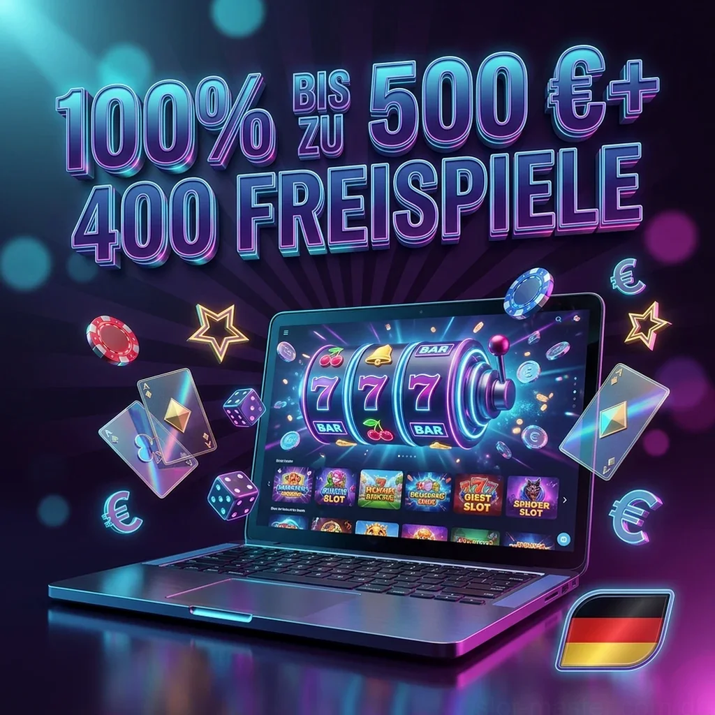 100% BIS ZU 500 €+ 400 FREISPIELE